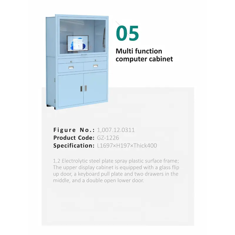 Multi function computer cabinet