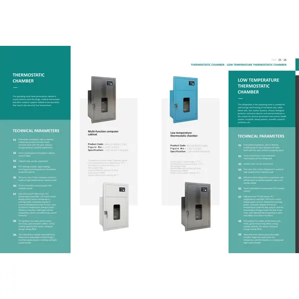 Low temperature thermostatic chamber