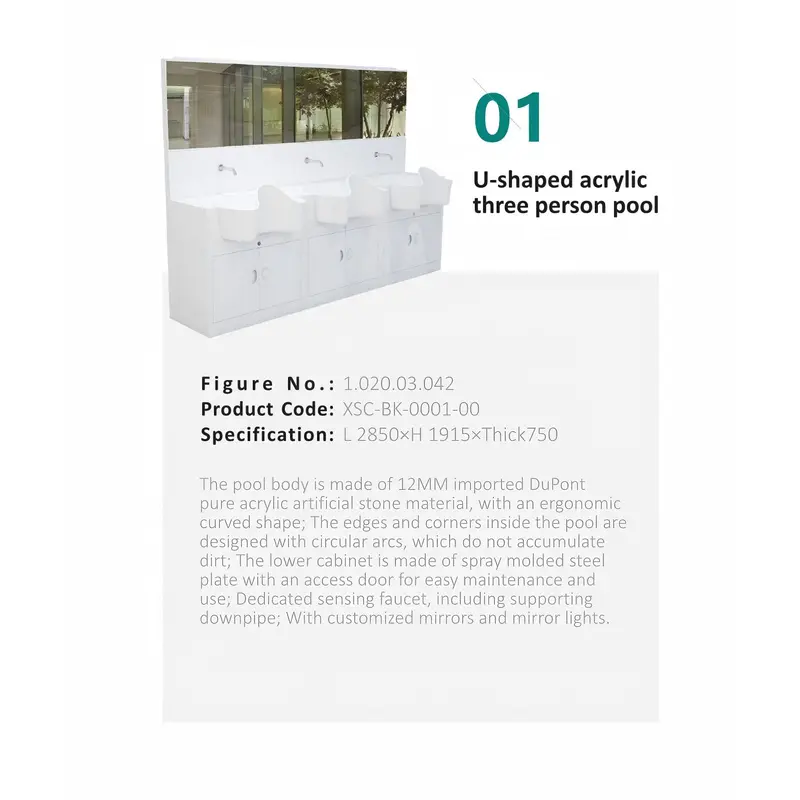 ACRYLIC utility hand wash sink price