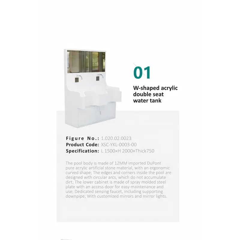 ACRYLIC utility hand wash sink price