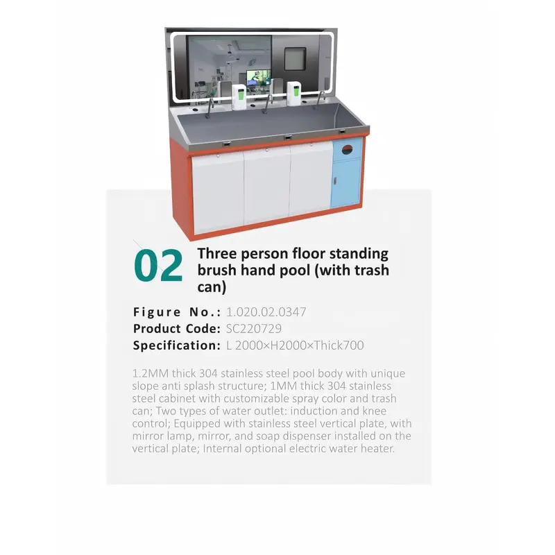 stainless steel utility hand wash sink price with trash can