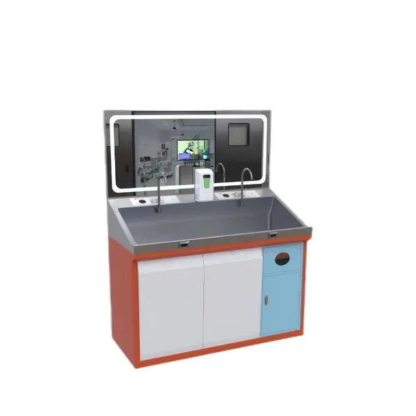 stainless steel utility hand wash sink price with trash can