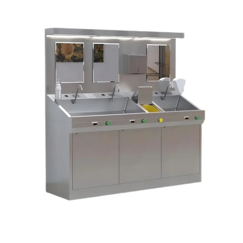 stainless steel utility hand wash sink price with electric trash can