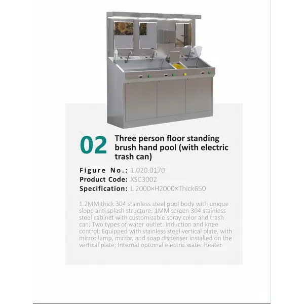 stainless steel utility hand wash sink price with electric trash can