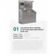 stainless steel utility hand wash sink price with electric trash can