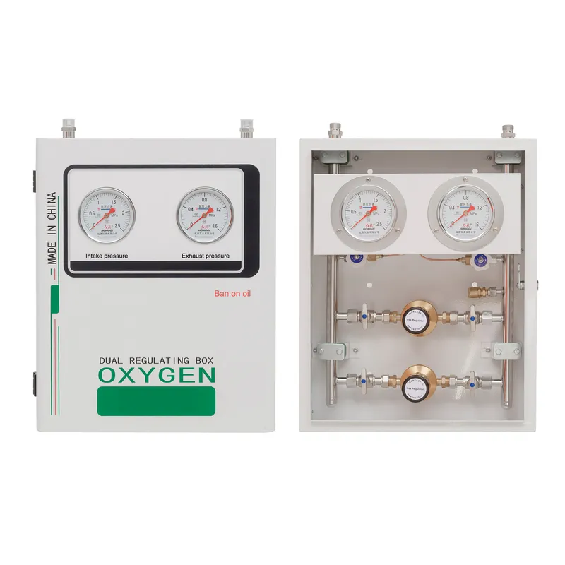 Oxygen Secondary Pressure Reducing Box Dual Circuit Degreasing Seamless Stainless Steel 304 Pipeline