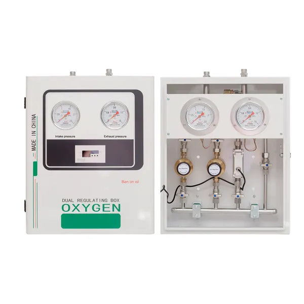 Oxygen Secondary Pressure Reducing Box Dual Circuit Degreasing Seamless Stainless Steel 304 Pipeline