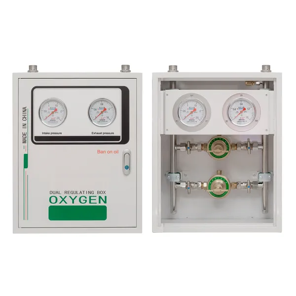 Oxygen Secondary Pressure Reducing Box Dual Circuit Degreasing Seamless Stainless Steel 304 Pipeline