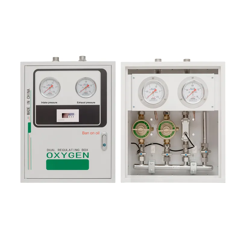 Oxygen Secondary Pressure Reducing Box Dual Circuit Degreasing Seamless Stainless Steel 304 Pipeline