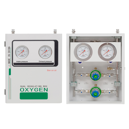 Oxygen Secondary Pressure Reducing Box Dual Circuit Degreasing Seamless Stainless Steel 304 Pipeline