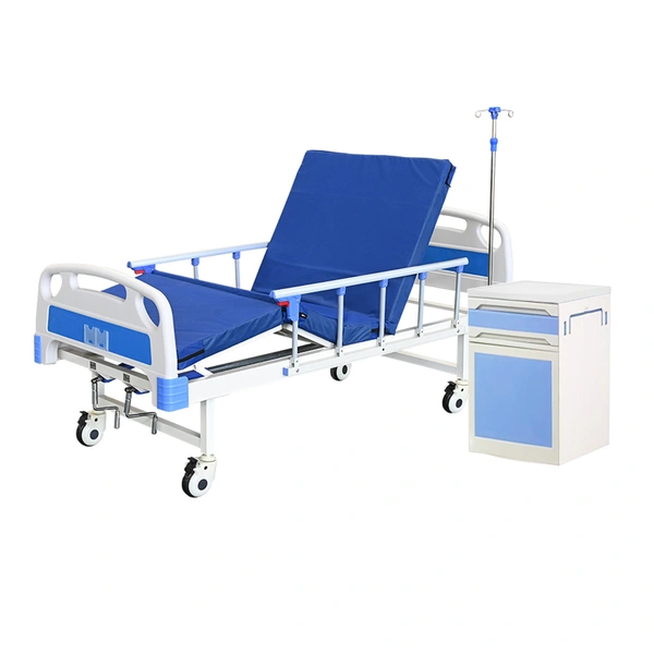 Functional bed FY-M02C with mattress and bedside cabinet