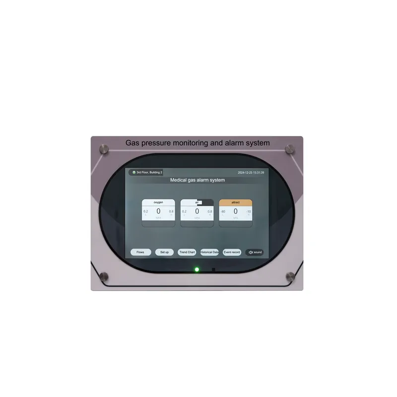 Medical Gas Pressure Monitoring Alarm Box 7-inch LCD Touch Screen Audible and Visual Alarm
