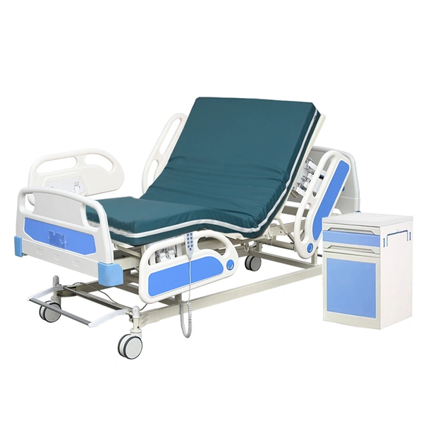 Functional bed FY-E03F with mattress and bedside cabinet