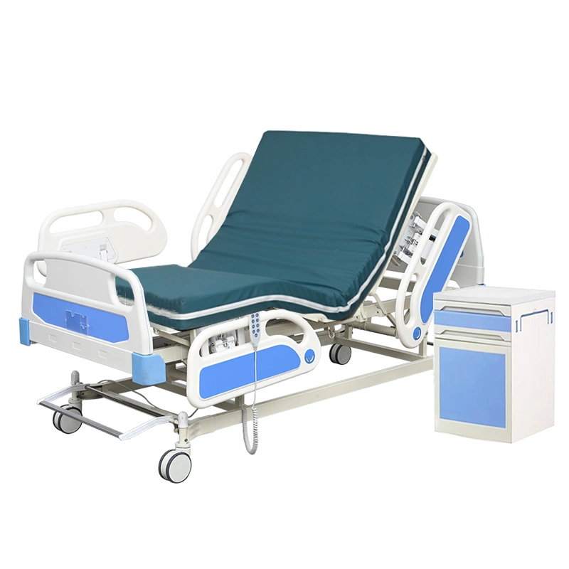 Functional bed FY-E03F with mattress and bedside cabinet