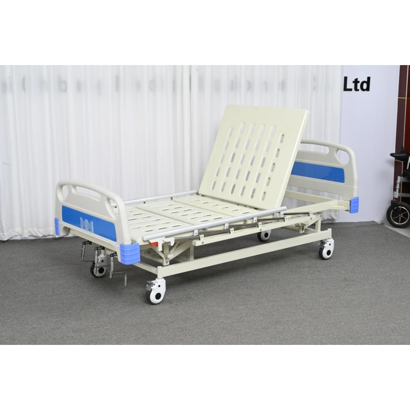 Functional bed FY-M03F with mattress and bedside cabinet