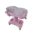 Luxury Gas Spring Lift Baby Bed Frame, Transparent Baby Basin Mattress, Easy to Move Casters, Noiseless, Can Tilt