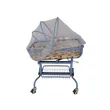 Luxury Gas Spring Lift Baby Bed Frame, Transparent Baby Basin Mattress, Easy to Move Casters, Noiseless, Can Tilt