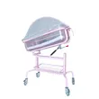 Luxury Gas Spring Lift Baby Bed Frame, Transparent Baby Basin Mattress, Easy to Move Casters, Noiseless, Can Tilt