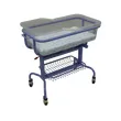 Luxury Gas Spring Lift Baby Bed Frame, Transparent Baby Basin Mattress, Easy to Move Casters, Noiseless, Can Tilt