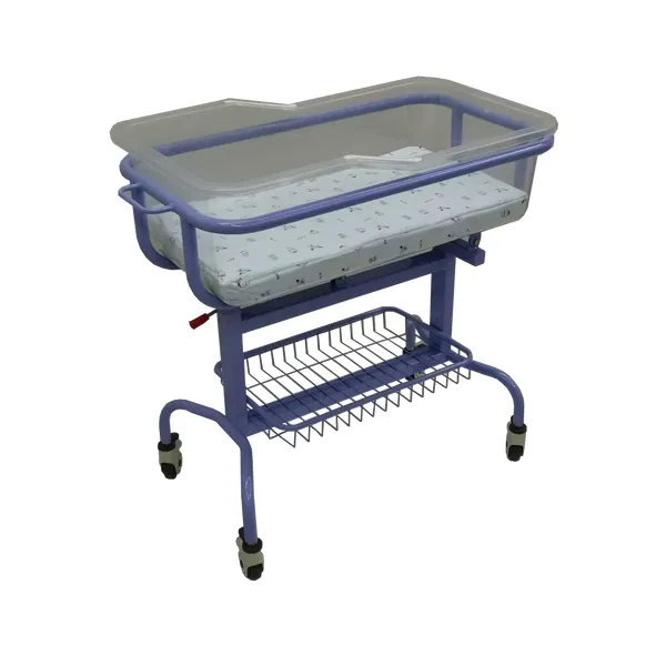 Luxury Gas Spring Lift Baby Bed Frame, Transparent Baby Basin Mattress, Easy to Move Casters, Noiseless, Can Tilt