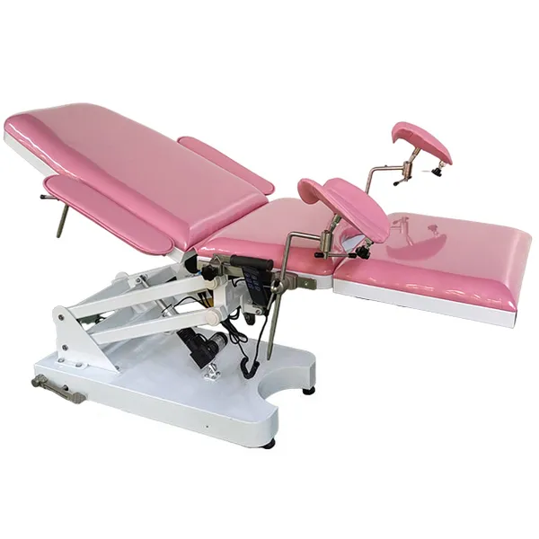 FY-V01-E4(I) Steel Plastic-Sprayed Base with Auxiliary Table Electric Gynecology Operating table