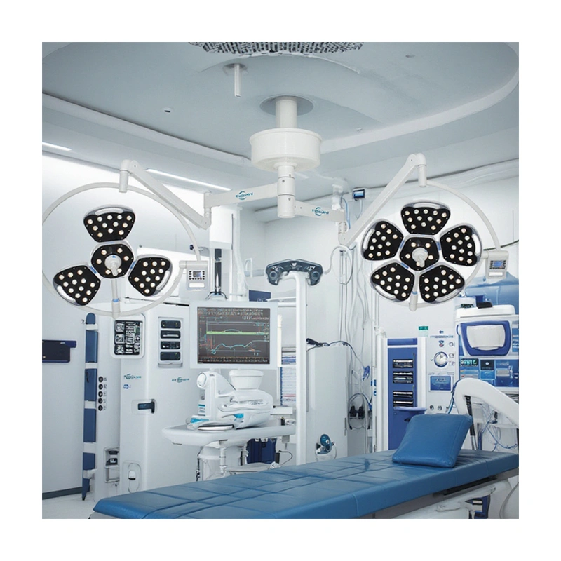 Double Lamp Head Ceiling-mounted LED Surgical Lamp Hospital Operation Theatre Light