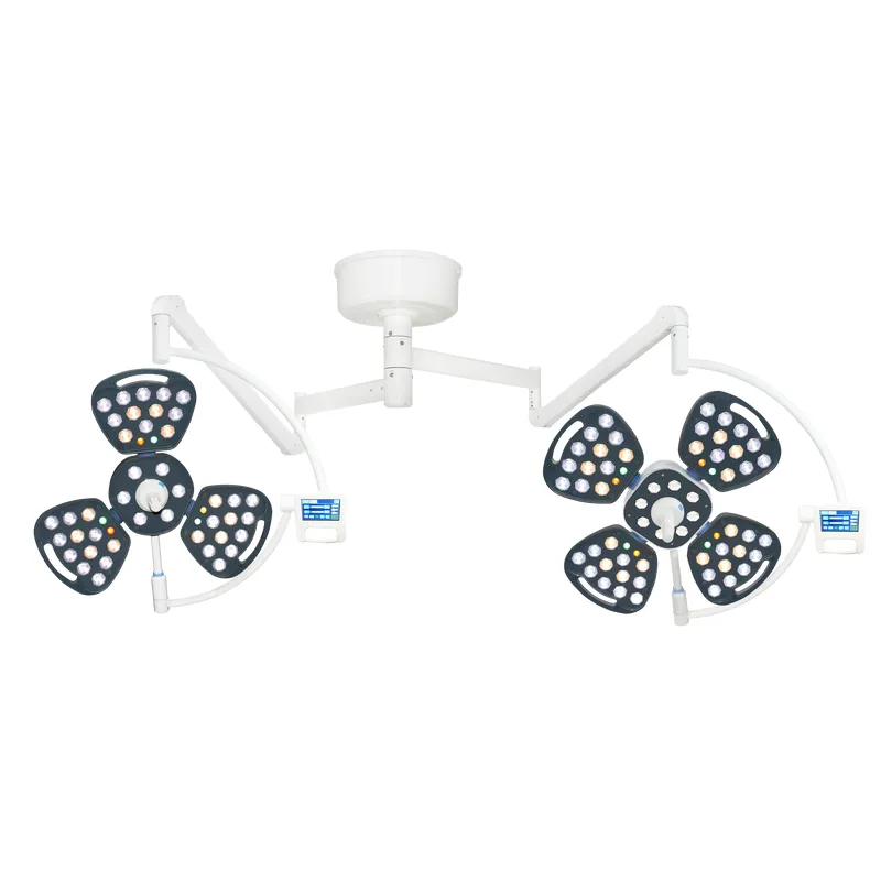 Double Lamp Head Ceiling-mounted LED Surgical Lamp Hospital Operation Theatre Light