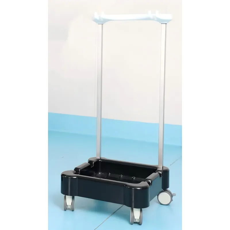 Stirrup-type lithotomy leg support trolley