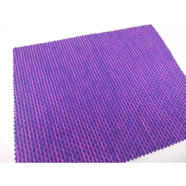 Knitted elastic Honeycomb sports mesh stretching material two-color pointelle fabric
