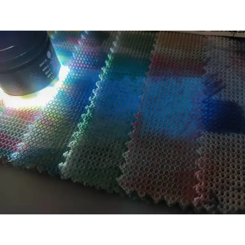 Color reflective shoe fabric Compound polyester shoe fabric Wear resistant and tear resistant composite fabric