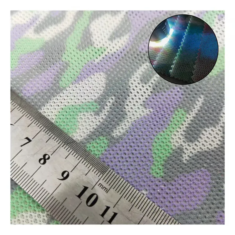 Color reflective shoe fabric Compound polyester shoe fabric Wear resistant and tear resistant composite fabric