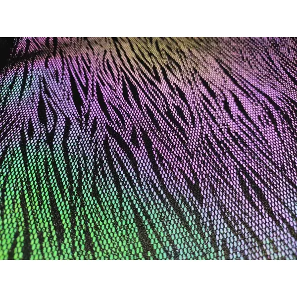 Luminous absorbent fabric 100% polyester fabric Rough feel hard blue fluorescent mesh luminous fabric