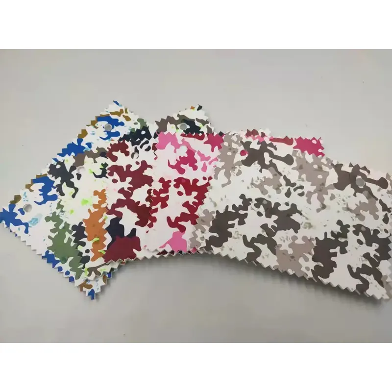 Waterproof custom leather geometric pattern leather shines under light luminous fabric footwear material