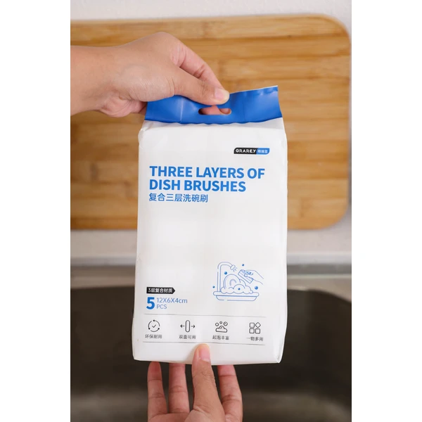 Three Layers Of Dish Brushes 