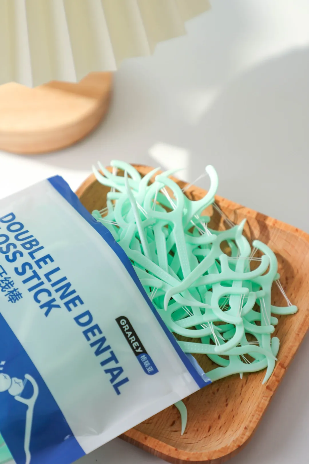 Double Line Dental Floss Stick   