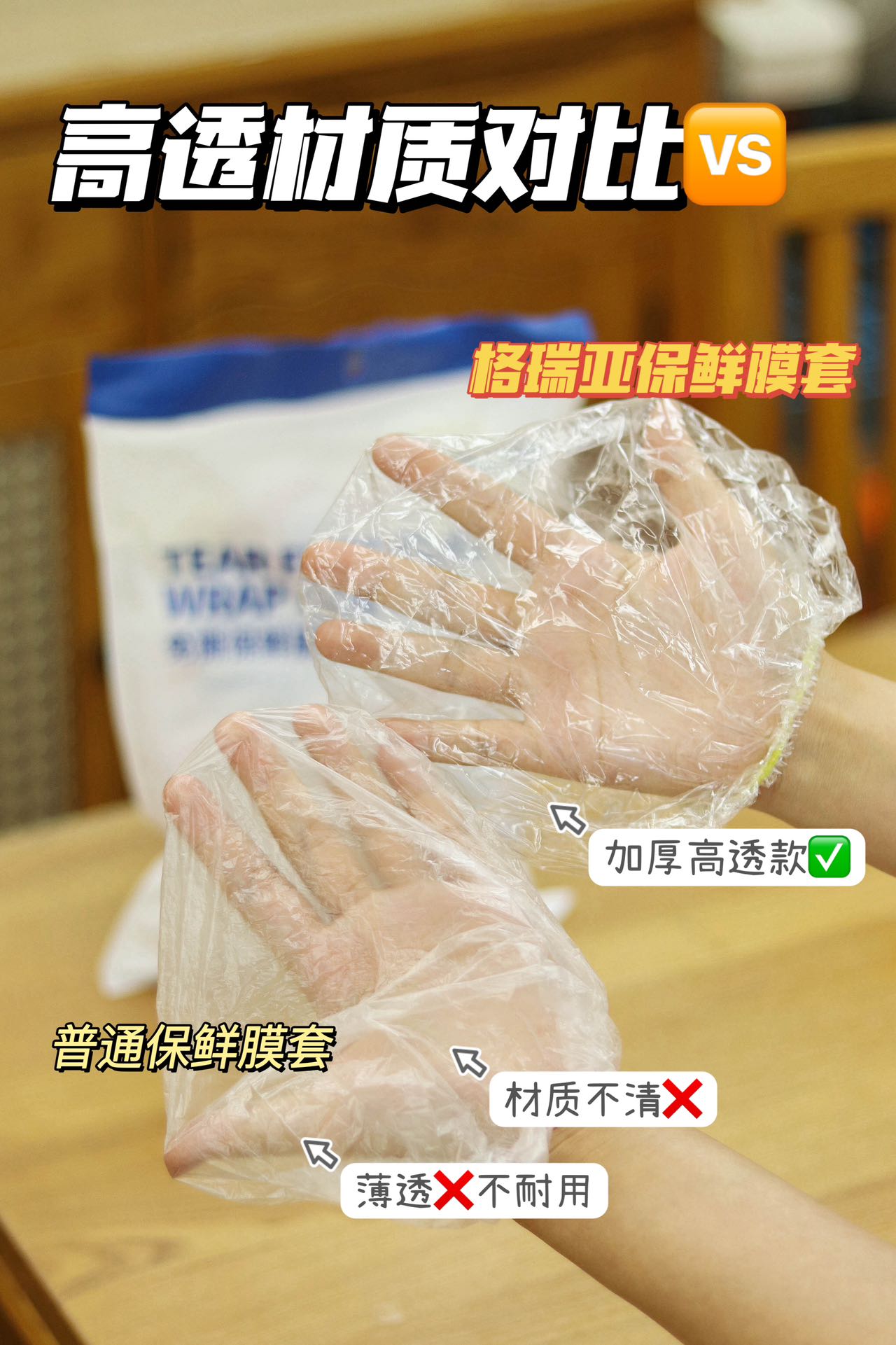 Tear-free Plastic Wrap Cover