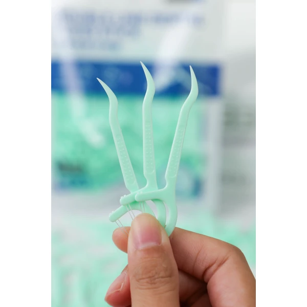 Double Line Dental Floss Stick   