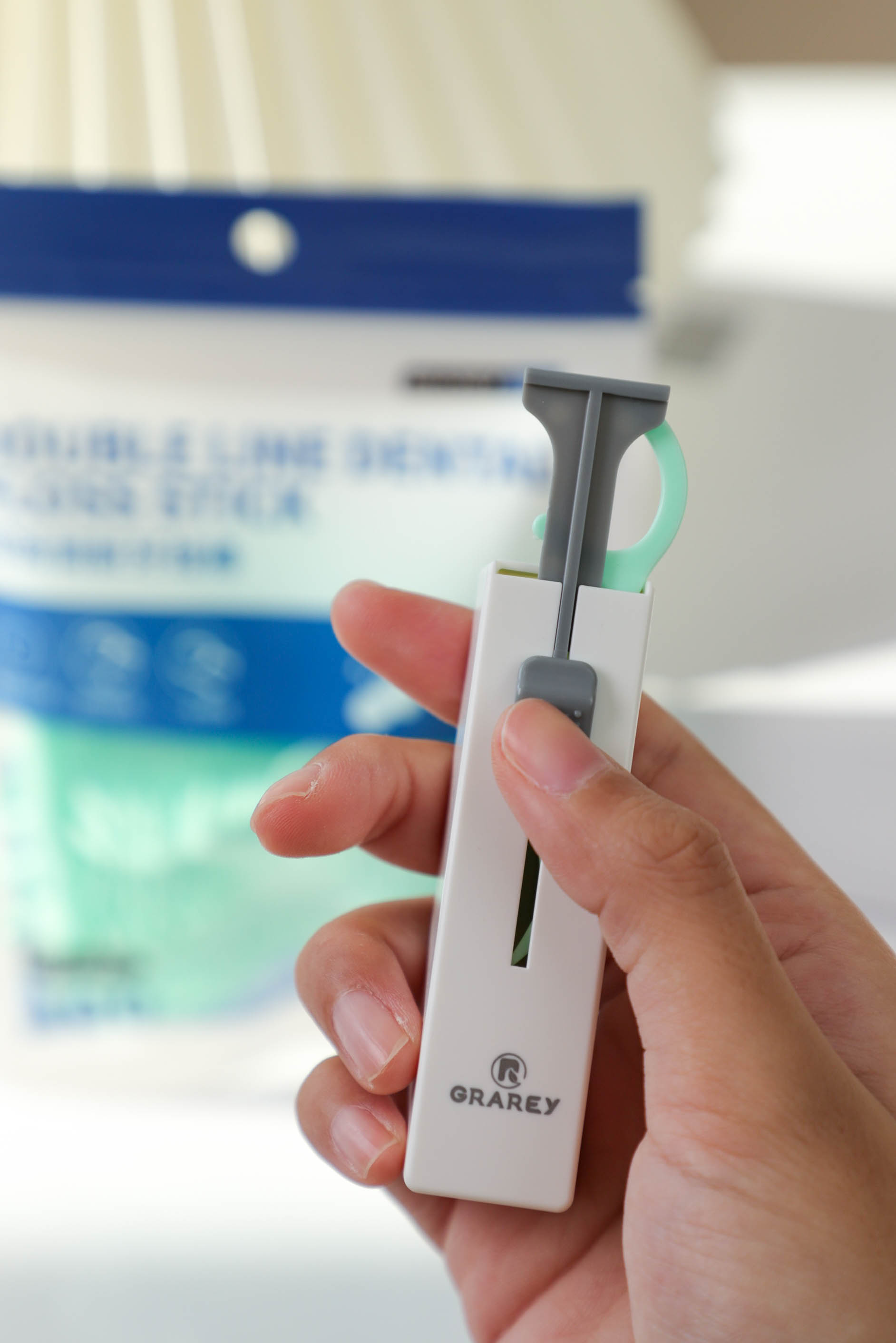 Double Line Dental Floss Stick   