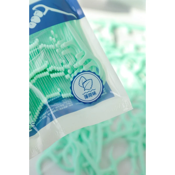 Double Line Dental Floss Stick   