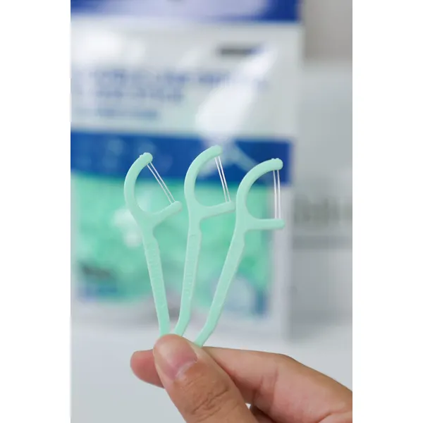 Double Line Dental Floss Stick   