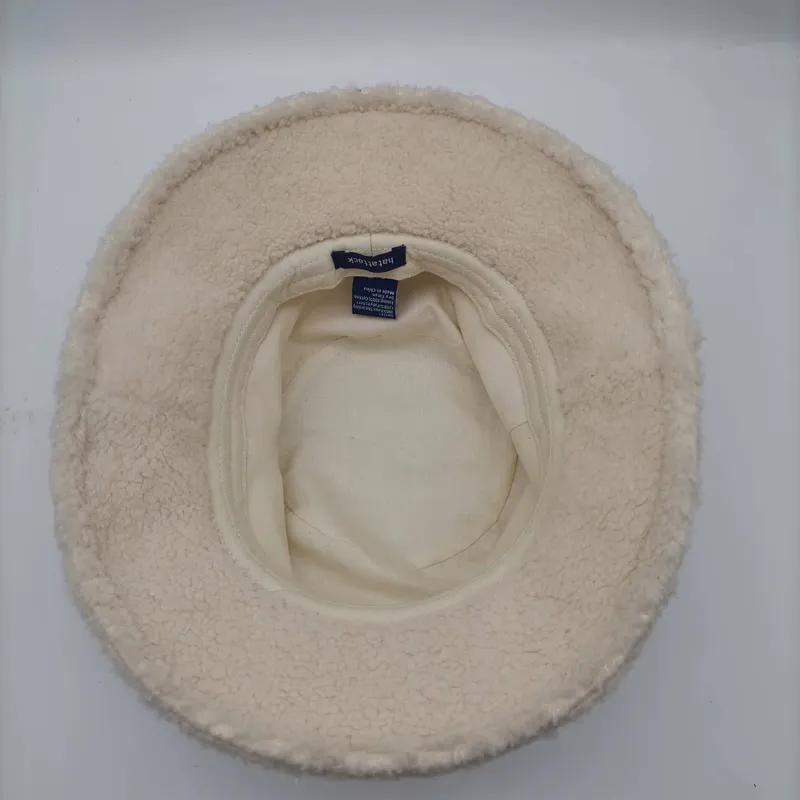 Winter Polyester Faux Shearling hat Bucket Hat