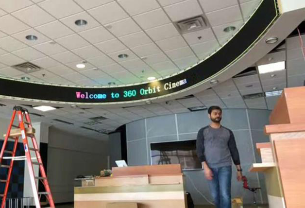 P4 indoor full-color LED curved screen in Chicago, USA