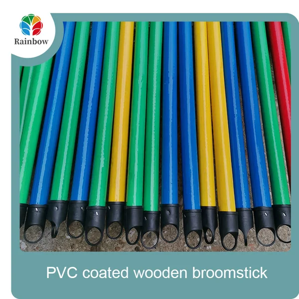 Palos de fregona para casa de madera de eucalipto con mango de escoba de madera recubierta de pvc de china