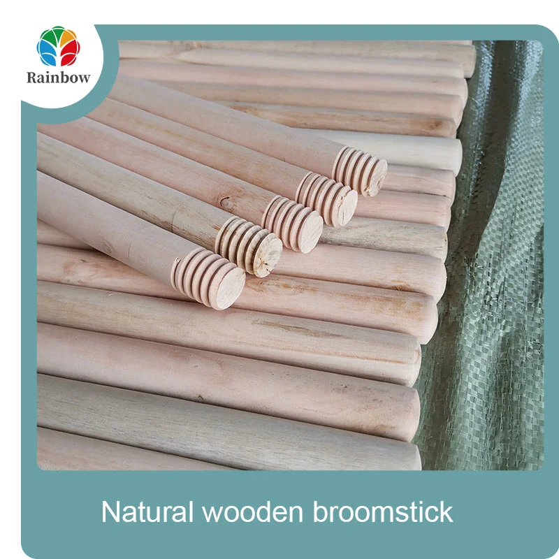 Wholesale price manufacturer natural wooden broomstick wooden stick