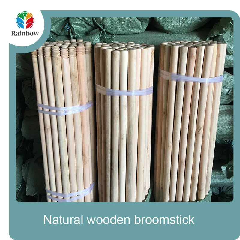 Wholesale price manufacturer natural wooden broomstick wooden stick