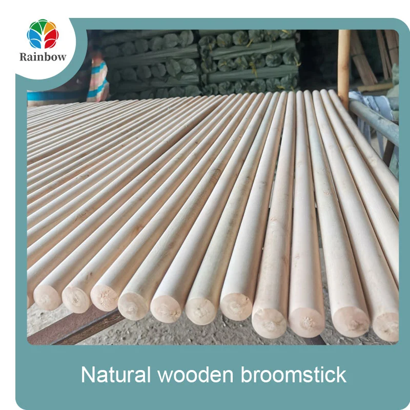 wooden broomstick wooden mop handle brush stick broom handle