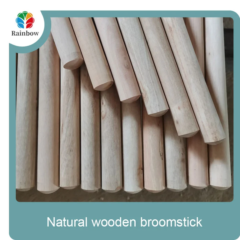 wooden broomstick wooden mop handle brush stick broom handle