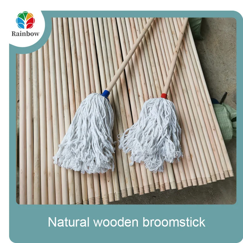 wooden broomstick wooden mop handle brush stick broom handle