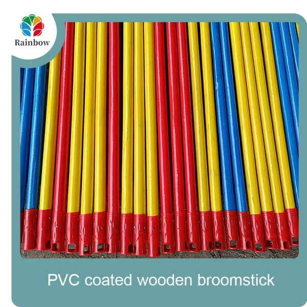 Palos de fregona para casa de madera de eucalipto con mango de escoba de madera recubierta de pvc de china