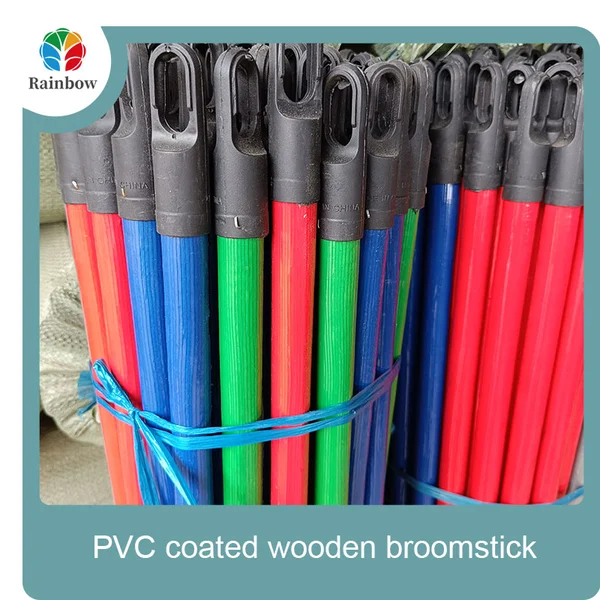 Palos de fregona para casa de madera de eucalipto con mango de escoba de madera recubierta de pvc de china